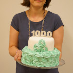Susanne med 1000-tårtan